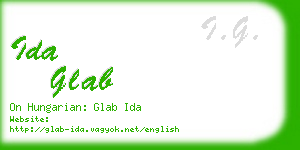 ida glab business card